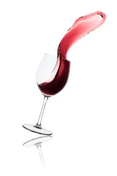 Red wine splash Stock Photos