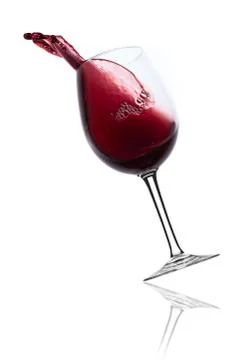 Red wine splash Stock Photos