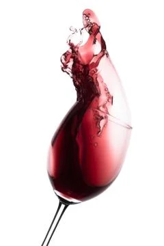 Red wine splash Stock Photos