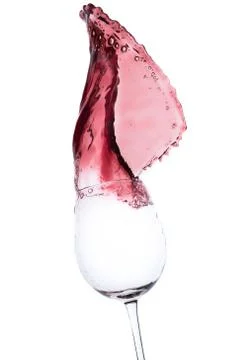 Red wine splash Stock Photos