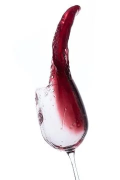 Red wine splash Stock Photos