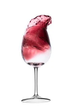 Red wine splash Stock Photos