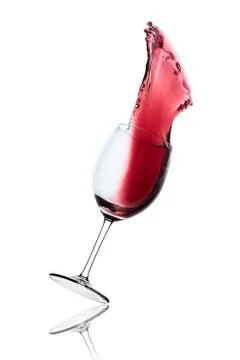 Red wine splash Stock Photos