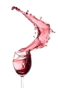Red wine splash Stock Photos