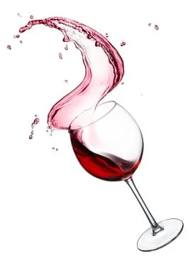 Red wine splash Stock Photos