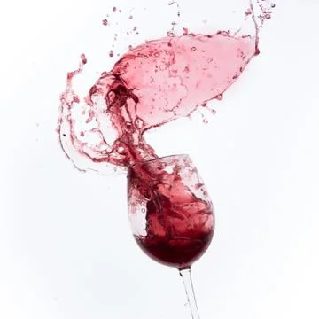 Red wine splash Stock Photos