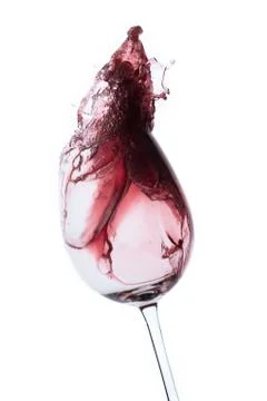 Red wine splash Stock Photos