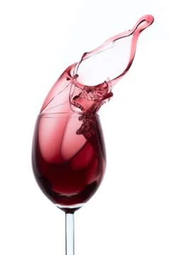 Red wine splash Stock Photos