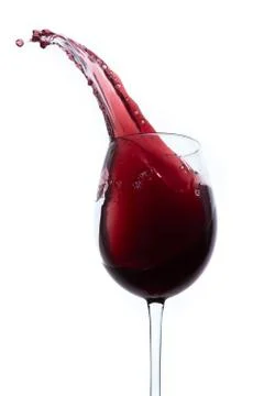 Red wine splash Stock Photos