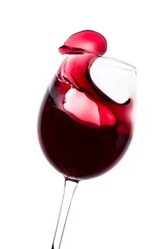 Red wine splash Stock Photos