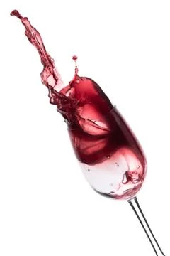 Red wine splash Stock Photos