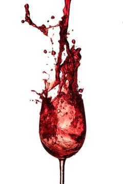 Red wine splash Stock Photos