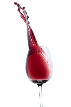 Red wine splash Stock Photos