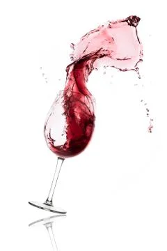 Red wine splash Stock Photos