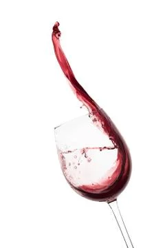 Red wine splash Stock Photos