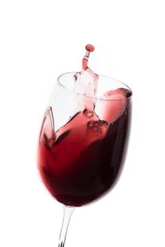 Red wine splash Stock Photos