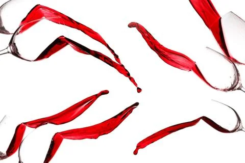 Red wine splash Stock Photos