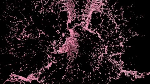 Red Wine Splash slow motion with alpha mask Stock Footage 113823887