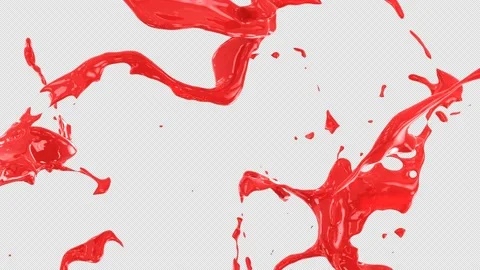 Red wine Splash Transparent Background. Animation 3D Video stock 219247591