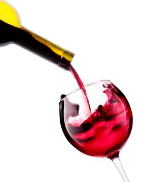 Red wine splashing Stock Photos