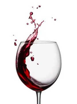 Red wine splashing Stock Photos