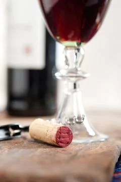Red wine tasting Stock Photos