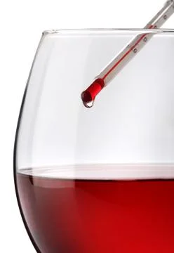 Red wine temperature Stock Photos