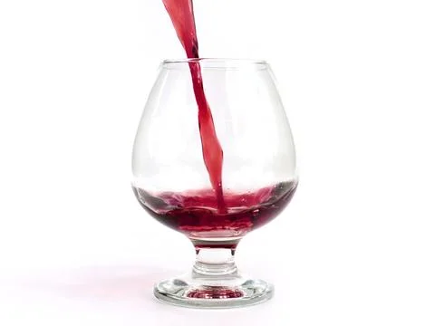 Red wine when poured Stock Photos