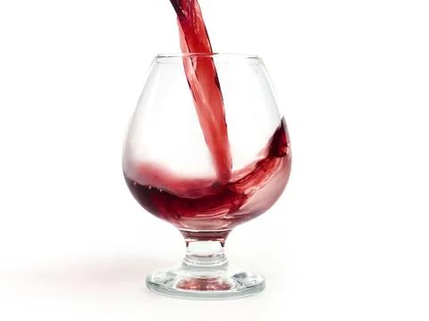 Red wine when poured Stock Photos