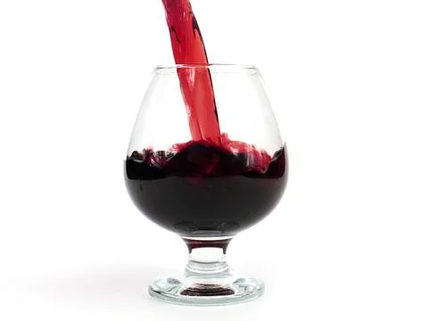Red wine when poured Stock Photos