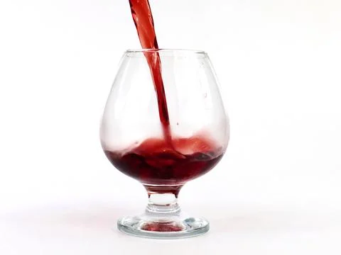 Red wine when poured Stock Photos