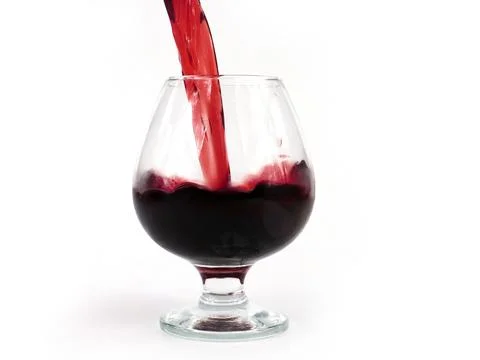 Red wine when poured Stockfoto's