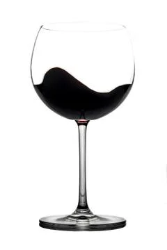 Red wine on a white background Stock Photos