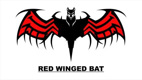 Red Winged Bat Illustrazione stock