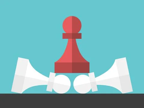 Red winner pawn Stock Illustration