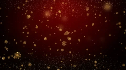 Red Winter Background and Gold Text Happy Holidays. Stock Footage 98072334