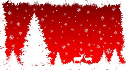 Red winter background Stock Illustration