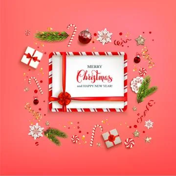 Red winter card Stock Illustration