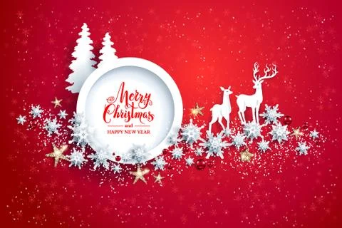 Red winter holiday Stock Illustration