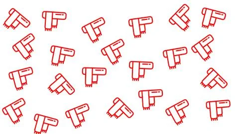 Red Winter Scarf Pattern on White Background for Autumn Seasonal Design 스톡 일러스트