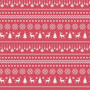 Red winter sweater textured repeat pattern background design Stock Illustration