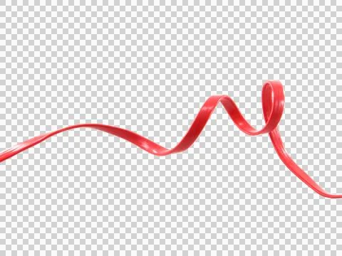 Red wire cable of usb and adapter isolated on white background.Electronic Con Stock Photos