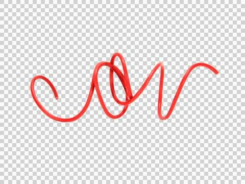 Red wire cable of usb and adapter isolated on white background.Electronic Con Stock Photos