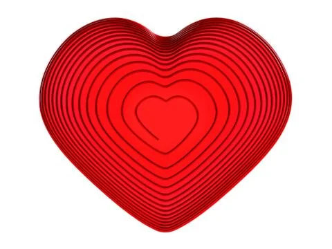 Red wire heart Stock Illustration