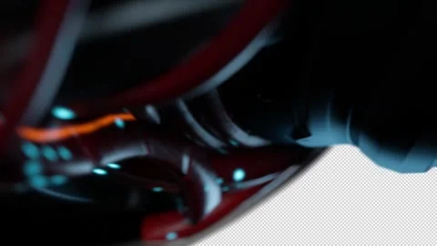 Red Wire Network, The first-person camera moves along the wires Stock-Footage 307998761