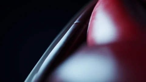 Red Wire Network, The first-person camera moves along the wires Video stock 307998930