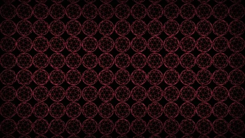 Red wired icosphere rotating slowly on black background Stock Footage 307668897