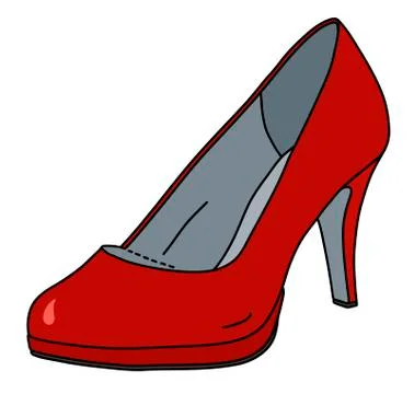 The red womans shoe Stock Illustration
