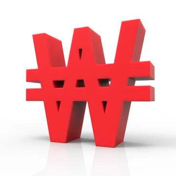 Red Won sign Stock Illustration