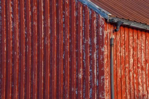 Red wood house Stock Photos